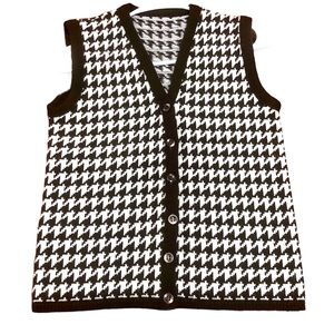 Y2K 70s Clueless Academia Button Down Vest
